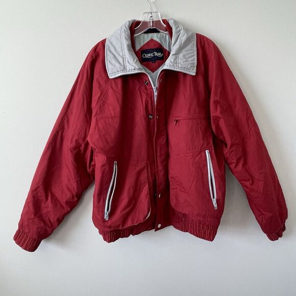 Vintage Distressed Ozark Trail Red Insulated Jacket Men’s Medium Coat Zip Bomber - Picture 1 of 10
